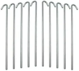 Camping Equipment Garden Picnic Festival Accessories - 10pc Small Tent Pegs