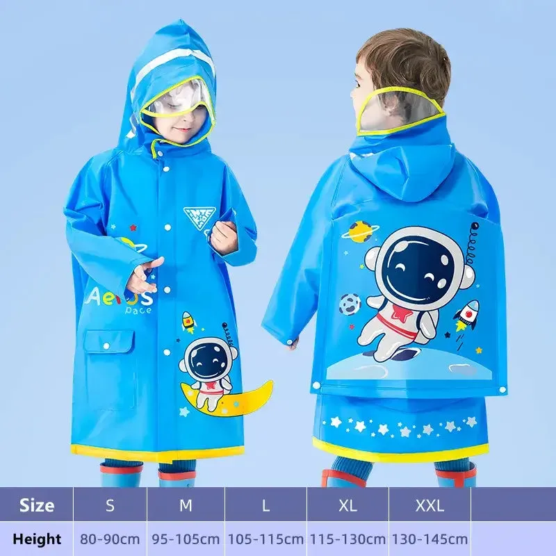 OleOle Kids Waterproof Raincoat - Stay Dry in Poncho Style (2 years )