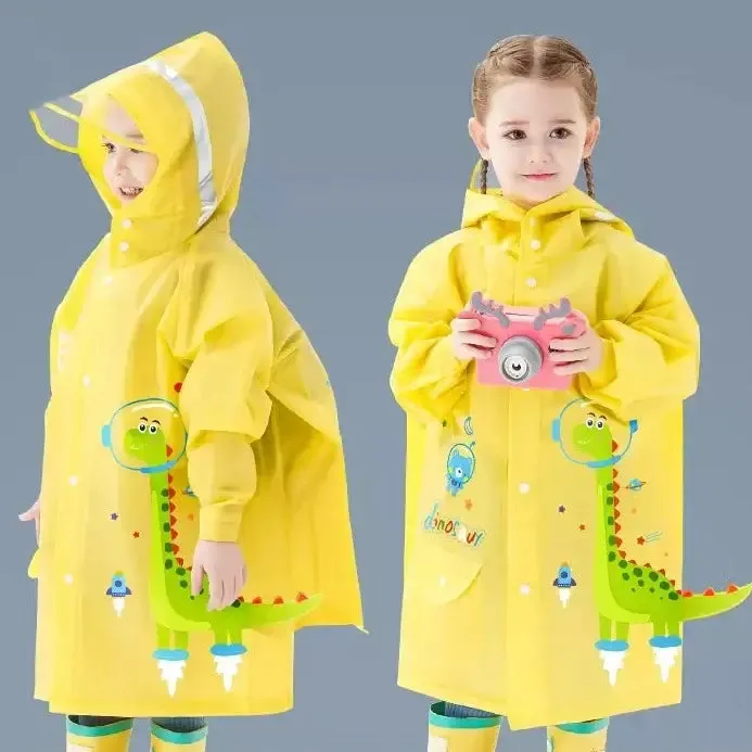 OleOle Kids Waterproof Raincoat - Stay Dry in Poncho Style (2 years )