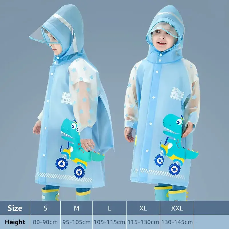 OleOle Kids Waterproof Raincoat - Stay Dry in Poncho Style (2 years )