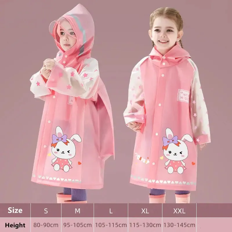 OleOle Kids Waterproof Raincoat - Stay Dry in Poncho Style (2 years )