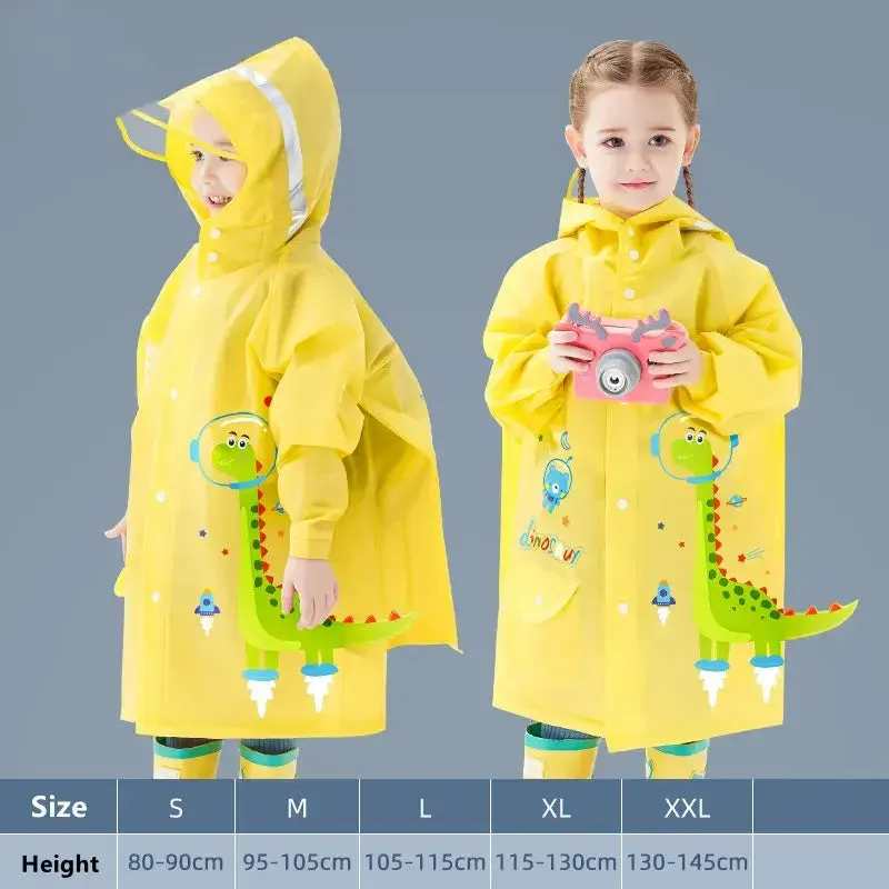 OleOle Kids Waterproof Raincoat - Stay Dry in Poncho Style (2 years )