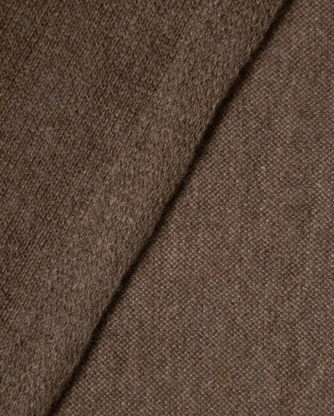 Pure Cashmere Plain Knit Scarf Brown